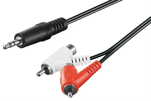Kabelis audio jack 3,5mm - 2x RCA gn/wt Goobay 1,5m