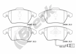 BRECK 24696 00 701 10 Brake pad set kaina