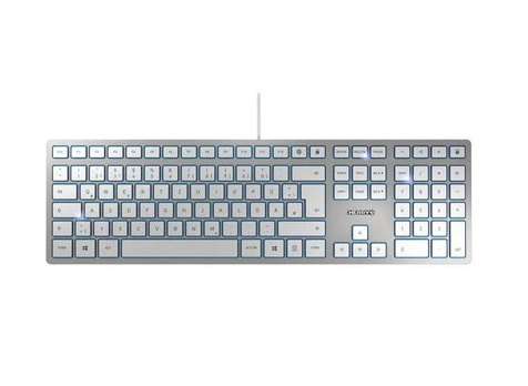 CHERRY KC 6000 SLIM Sidabrinis/CORDED Klaviatūra USB
