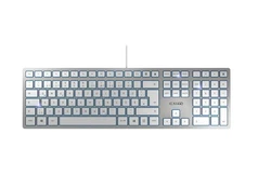 CHERRY KC 6000 SLIM Sidabrinis/CORDED Klaviatūra USB kaina