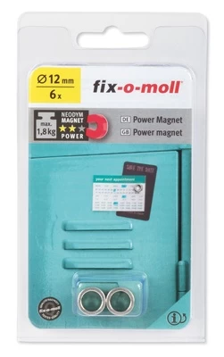 Magnetas Fix-O-Moll 3562809, pilka, 6 vnt.