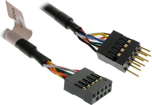 Akasa USB 9 pin - USB 9 pin, 0.4m, Juoda (EXUSB40)