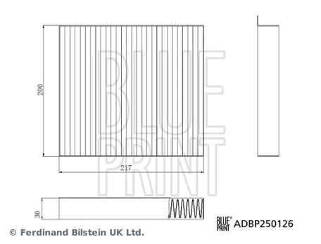 Salono filtras BLUE PRINT ADBP250126