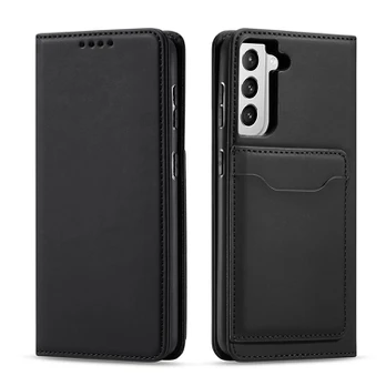 Dėklas Magnet Card Case for Samsung Galaxy S22 Plus Juodas