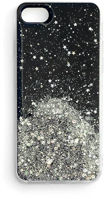 Hurtel Blizgus „Star Glitter“ dėklas iPhone 13 Pro – juodas