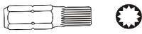 Jonnesway Spline M14 x 30mm bit, 10mm hex drive