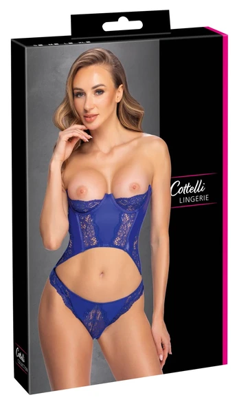 Cottelli lingerie Corset blue xl glaustinukė