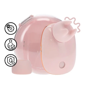 Dreamsicle Compact AirTap Vibrator Pink 2-in-1 with Dual Attachments