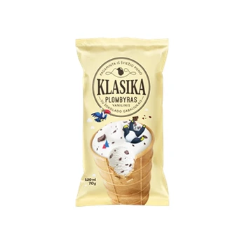 Vanilinis plombyras su šokolado gabaliukais KLASIKA, 120 ml