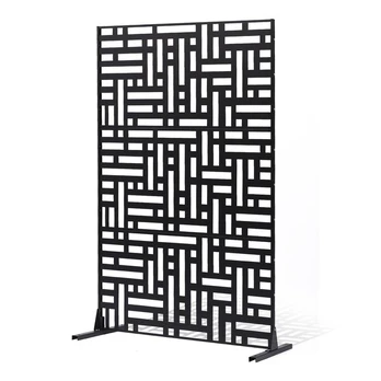 Lauko metalinė privatumo pertvara, juoda