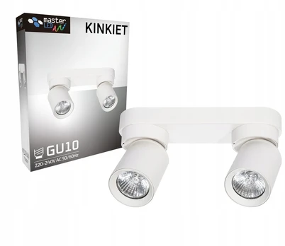 Masterled Baltas Led lubinis šviestuvas Gu10, judinamas, 2 lempos