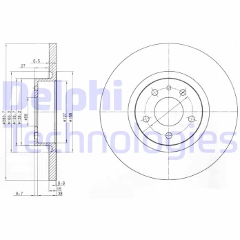 Stabdžių diskas DELPHI BG3420