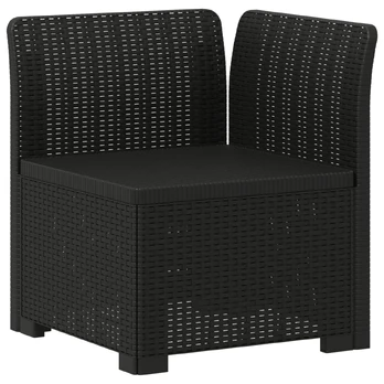 1-Vietis Sodo Sofas, Atrodo kaip Ratano PP Antracito