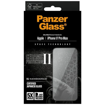 Panzer Glass PanzerGlass Ceramic II Ultra-Wide Fit EasyAligne for iPhone 17 Pro Max