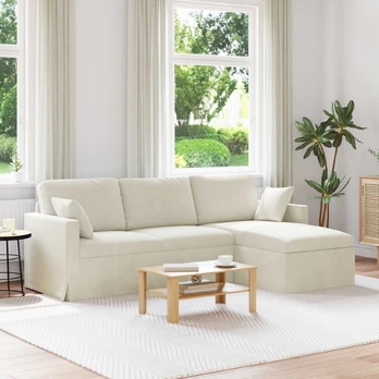 Sofa Kreminė 198 x 134 x 80 cm Aksomas