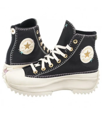 Converse Run Star Hike Hi Black/Egret/Gold A08733C (CO694-a) bateliai
