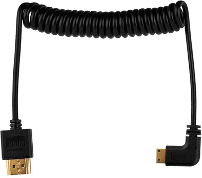 Mitoya HDMI Laidas - Spiralinis HDMI į Mini HDMI 50cm 48Gbps 8K 60Hz