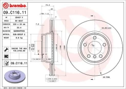 Stabdžių diskas BREMBO 09.C116.11 kaina