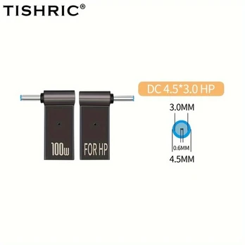 TISHRIC 100W PD Greito Įkrovimo USB-C į DC Adapteris, DC 4,5 x 3,0 AG