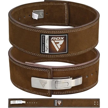 Sunkiosios atletikos diržas RDX 4'' Pro Lever Buckle WBL-4LN, ruda, M