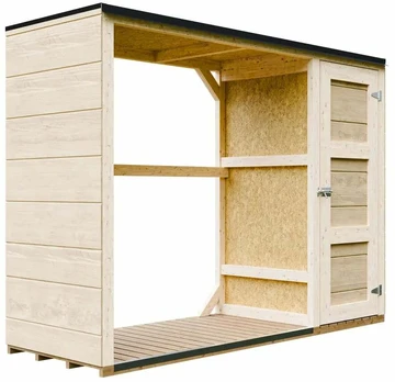 Sodo daiktadėžė Timbela SmartSide M981, 75 cm x 217 cm x 159 cm, ruda sp.