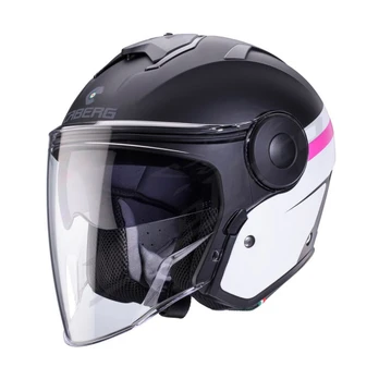 Atviras šalmas Caberg Soho Zephyr matinė juoda/balta