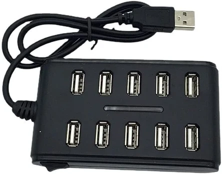 10 prievadų Usb 2.0 šakotuvas, duomenų perdavimas ir įkrovimas