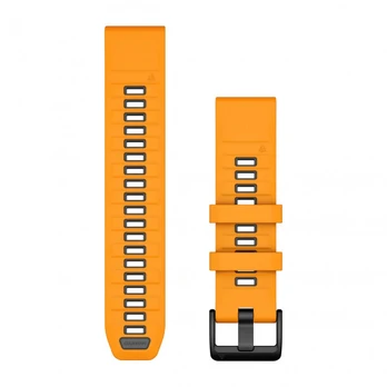 Apyrankė Garmin QuickFit 22 Watch Bands, Spark Orange/Graphite Silicone