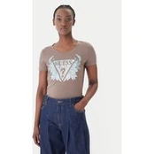 Guess Marškinėliai W6GI12 K3027 Ruda Regular Fit