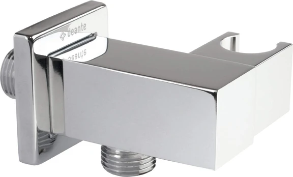 Square angled connector with handset holder
