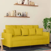 Dvivietė sofa, geltonos spalvos, 140cm, aksomas kaina