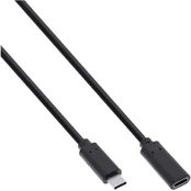 MicroConnect USB-C Extension Cable, 2m Juodas, for synching and kaina