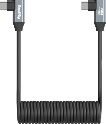 SmallRig 4793 USB-C Angled to USB-C Angled Coiled Data Cable