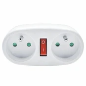 Solight jungiamoji dėžutė 2 x 10A balta