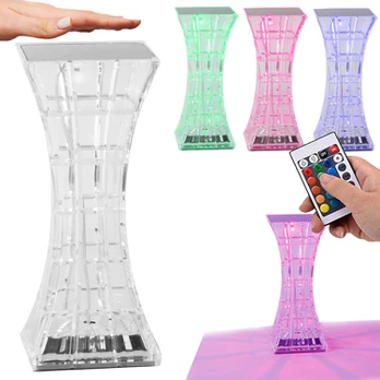 Verk Group Crystal table lamp led rgb usb remote control