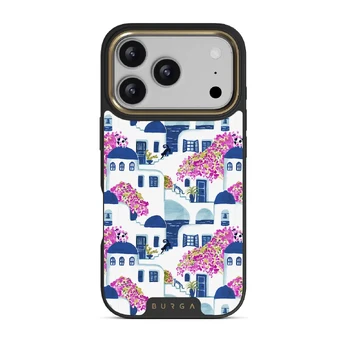 Santorini - iPhone 17 Pro Case, Elite Dark (MagSafe) / Gold