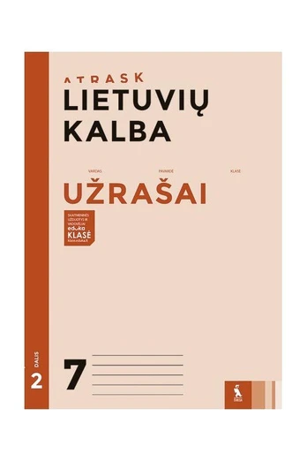 LIETUVIŲ KALBA. Užrašai 7 klasei, 2 dalis (ATRASK)