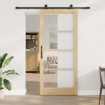 Stumdomos Durys ORKDAL Ruda 93 x 211 cm Medis ir metalas