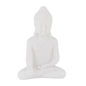Kodustaar Figūrėlė, Sėdintis Buda, 17x11.5x8 cm, Balta