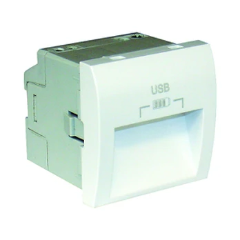 Dvigubas USB lizdas Efapel : Spalva - Aliuminio