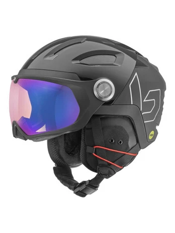 BOLLE V-RYFT MIPS Black Shiny slidinėjimo šalmas, 55-59cm