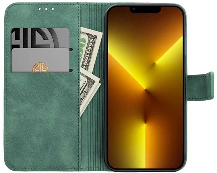 Dėklas partnertele TENDER Book Case for SAMSUNG S23 FE žalias