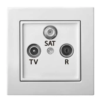 TV + R + SAT lizdas be rėmelio EPSILON, galinis, baltos sp.