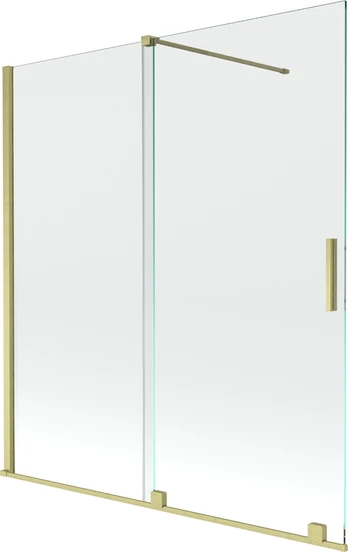 Gold Vonios sienelė Mexen Velar II, Brushed auksinis, 150 x 150 cm