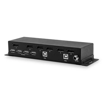 Adapteris USB Lindy Adap Lindy KVM, Audio, USB Switch 2-port