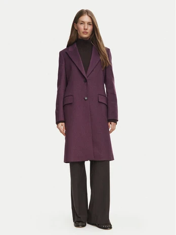 BOSS Vilnonis paltas Classin1 50574982 Violetinė Regular Fit