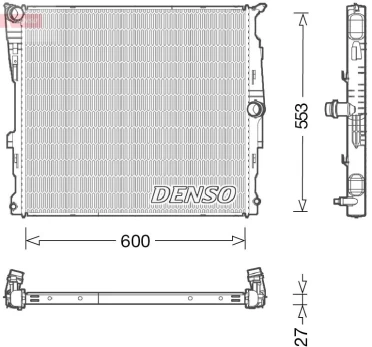 Radiatorius, variklio aušinimas DENSO DRM05008
