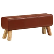 Gimnastikos arklys, rudas, 110cm, tikra oda ir mango masyvas kaina