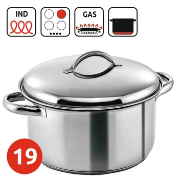 Nerūdijančio plieno puodas su dangčiu, 6l