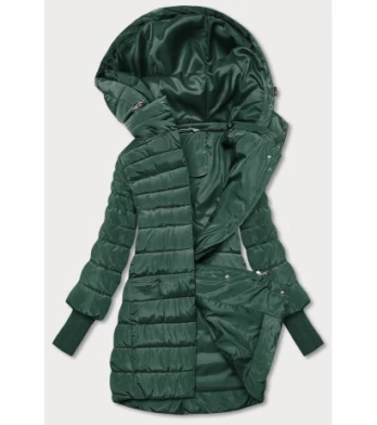 LONG JACKET WITH HOOD BLACK (PM7231) striukė